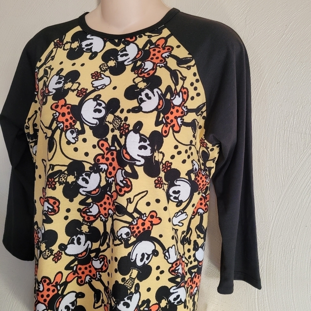 LulaRoe Disney Minnie Mouse Randy Baseball Style T-shirt Size Women's Small - Picture 4 of 12